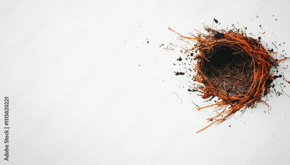 Fototapeta premium Empty Bird Nest Nature Texture Spring Theme High Resolution Image