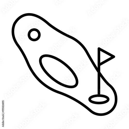 Fairway line icon