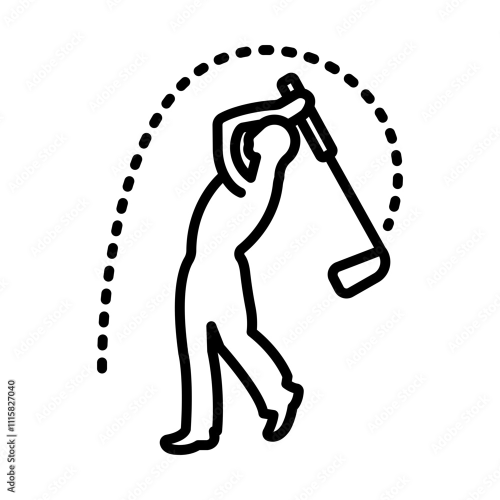 Fototapeta premium Swing Analyzer line icon