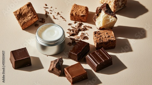 Luxurious Cocoa Lip Balm and Chocolates Arrangement