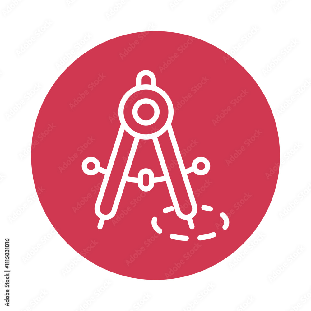 Geometry Compass Vector Glyph Circle Outline Icon. Eps file 10 Geometry Compass Vector Glyph Circle Outline Icon. Eps file 10