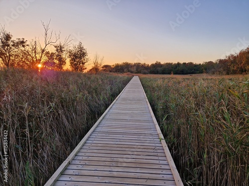 Spaziergang im Sonnenuntergang