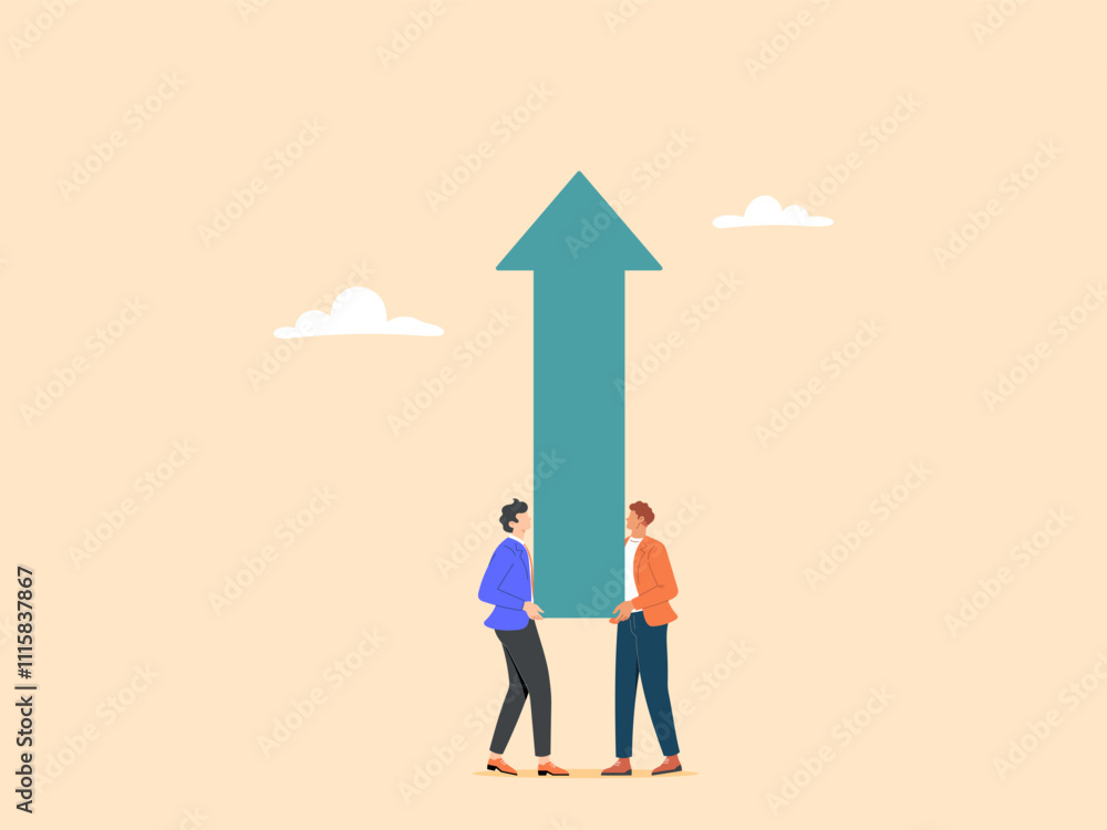 Fototapeta premium Team success or career development for business growth