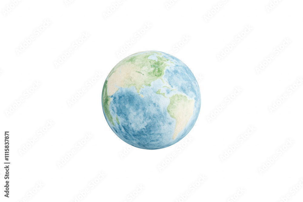 Fototapeta premium 3d visualization studio for global earth education and awareness, Transparent background.