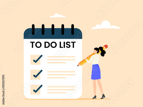 To-do list or task management to complete tasks as planned