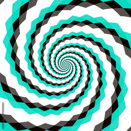 Spiral joyful hypnotic swirl background, optical illusion of movement, vector illustration opt art style, colorful abstract geometric, multicolored psychedelic vortex background