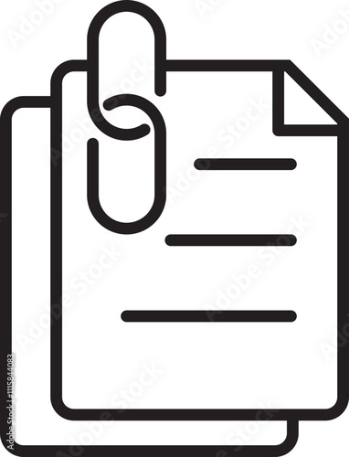 link document file icon. Chain share. isolated vector icon