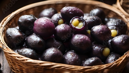 Wallpaper Mural A basket full of cooked jamun Torontodigital.ca