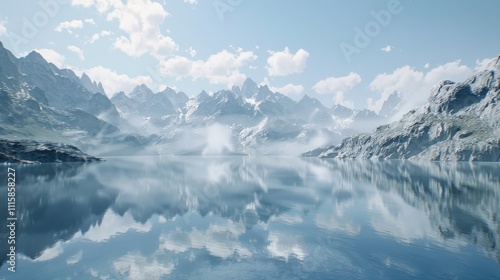 Wallpaper Mural Breathtaking Ultra HD Image of a Serene Alpine Lake with Stunning Reflections Perfect for Nature Lovers and Landscape Photography Enthusiasts. Torontodigital.ca