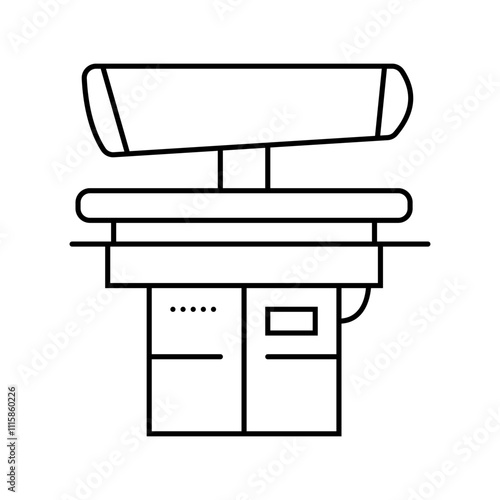 pressing dry cleaning line icon vector. pressing dry cleaning sign. isolated contour symbol black illustration