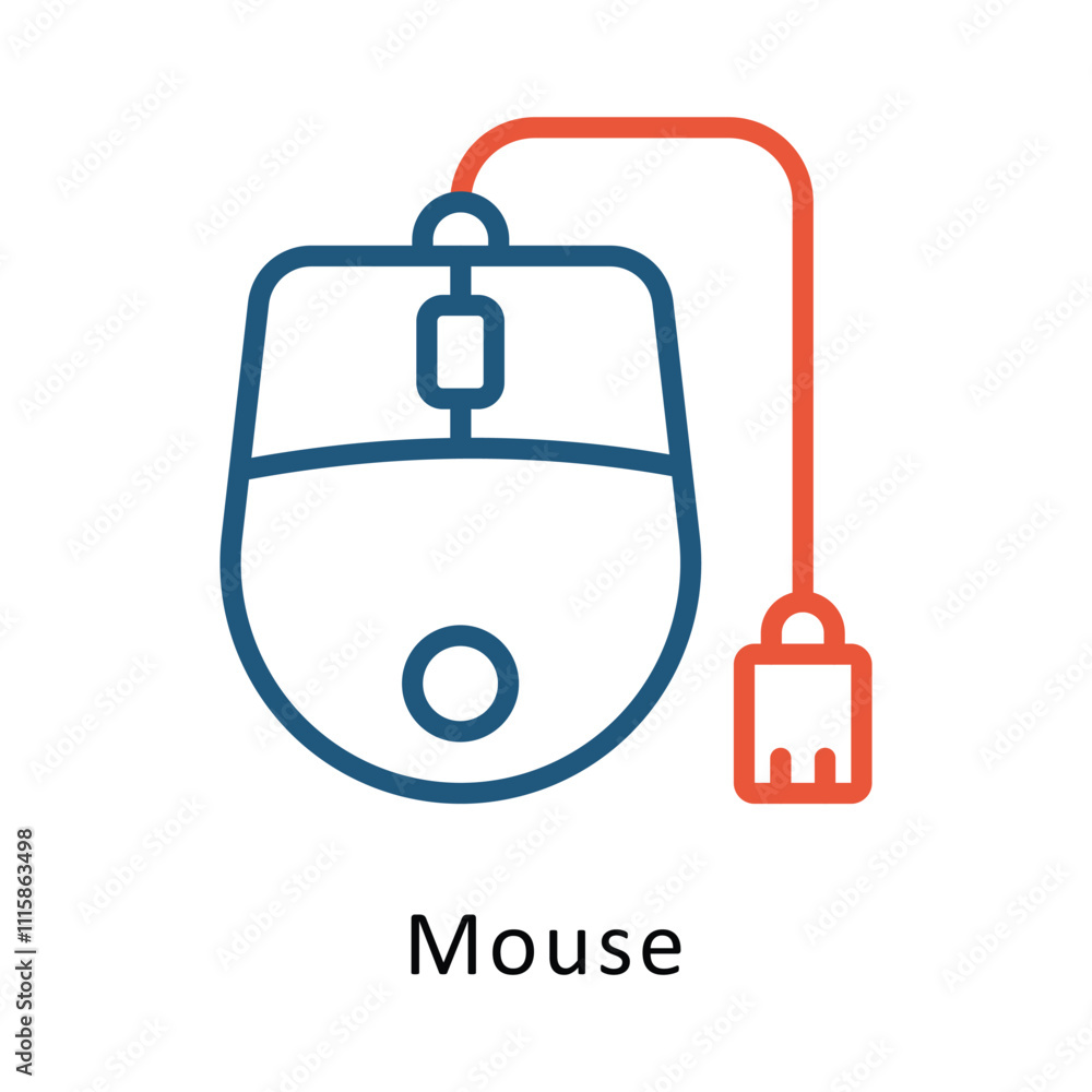 Obraz premium Mouse Vector two Colors Icon. Eps file 10