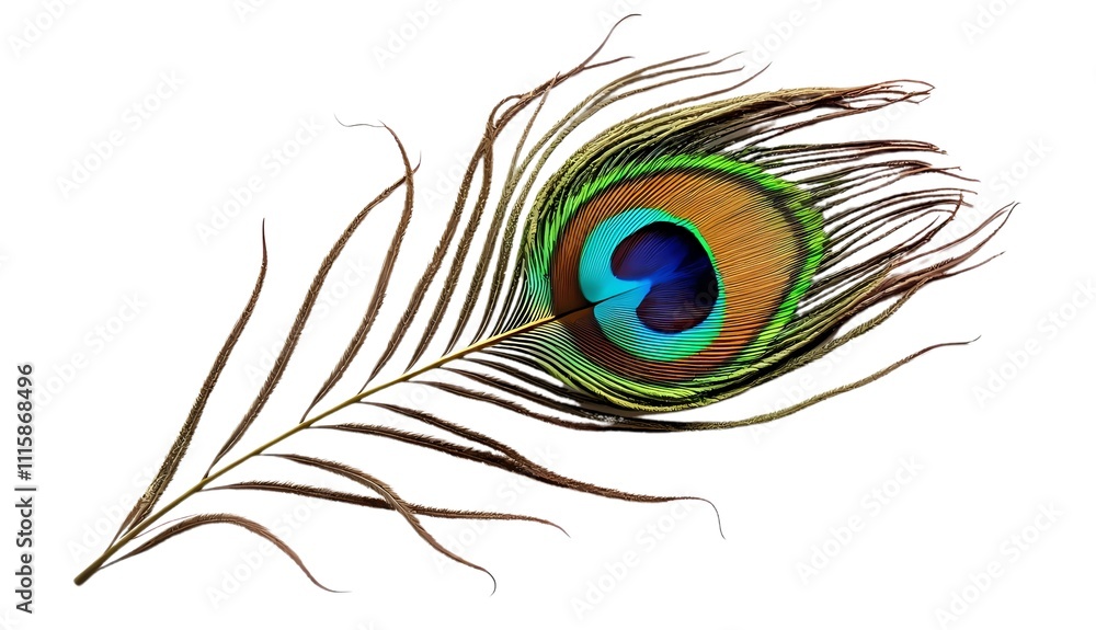 Obraz premium peacock feather close up