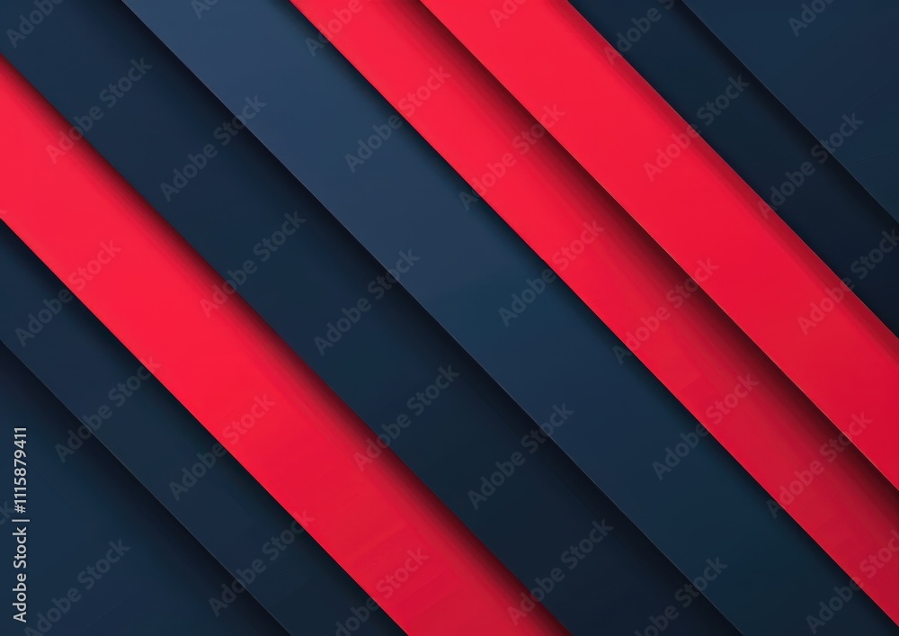 Fototapeta premium Abstract Diagonal Red and Dark Blue Stripes Design