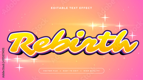 Yellow pink and white luck 3d editable text effect - font style