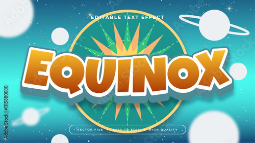 Colorful equinox 3d editable text effect - font style