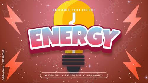 Yellow red and blue energy 3d editable text effect - font style