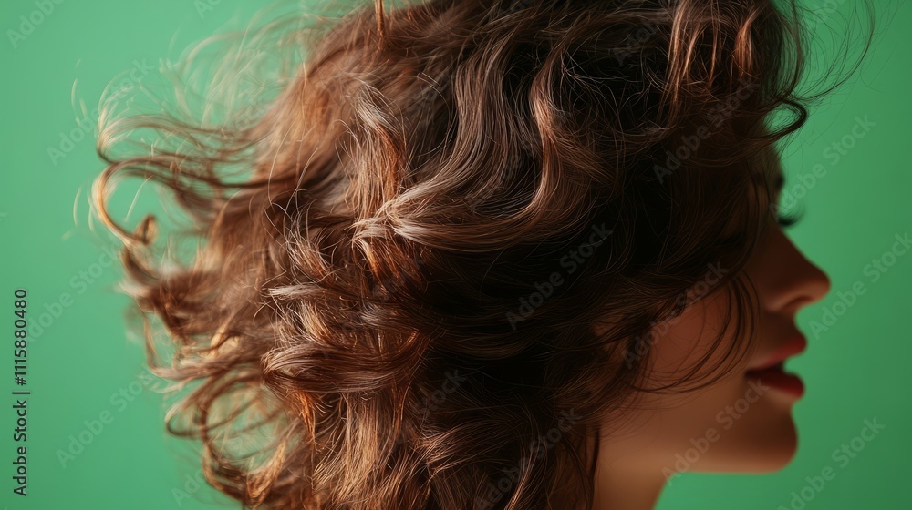 Naklejka premium Green screen hair
