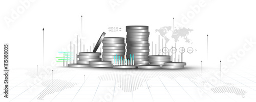Market volatility financial graph background image investment sales