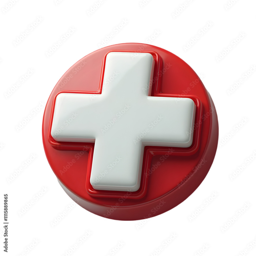 Obraz premium Emergency Medical Assistance Symbol Healthcare Facility Graphic Design Clinical Environment Close-Up Perspective First Aid Concept for Enhanced Awareness and Education