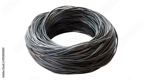 Coiled wire resting on a neutral surface under soft light in a creative workspace