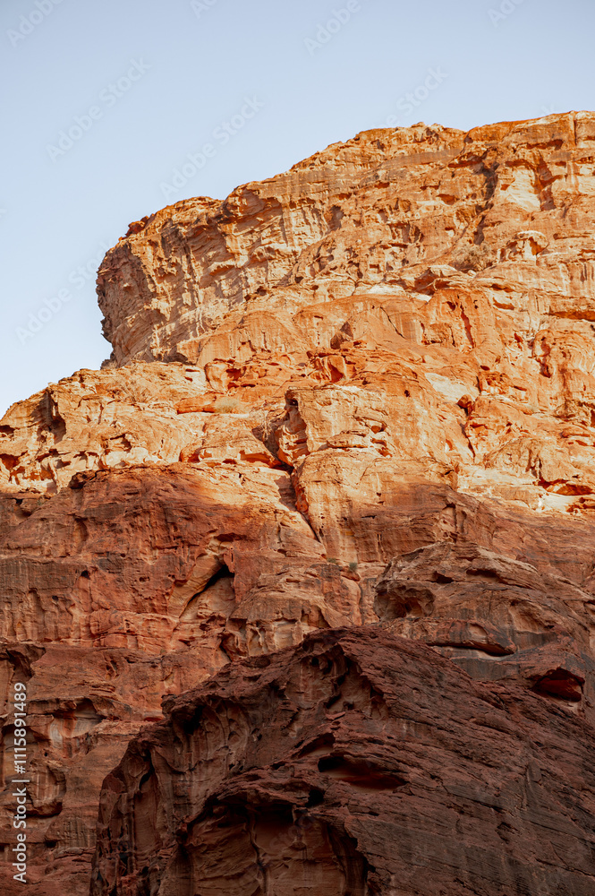 canyon in the desert of Jordan without people canyon in the desert of Jordan without people