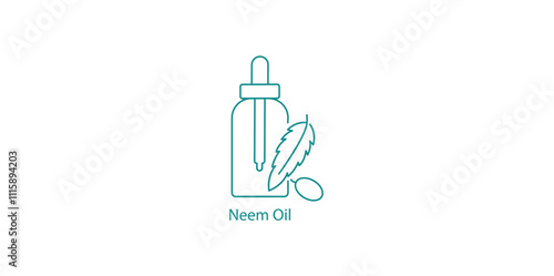 Neem Oil Natural Remedy Vector Icon
