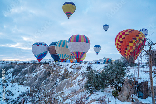 With fairy chimneys and pillars, river valleys, and cliffs, the region is certainly a magnificent sight to behold from the hot air balloon at Cappadocia, Turkey