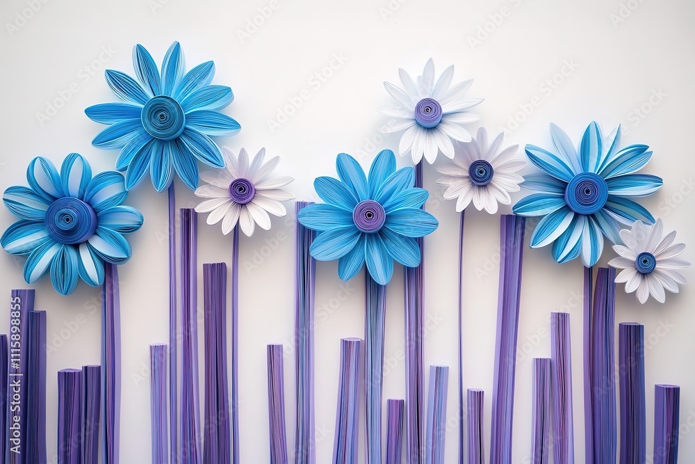 Obraz premium Top view white floral frame on pink background