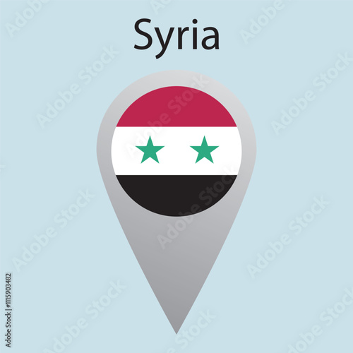 Free Download Flat square icon of Syria flag. Simple vector illustration. - GFXLoad