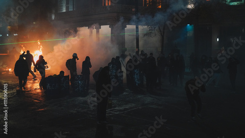 Protest In Georgia Against Government photo