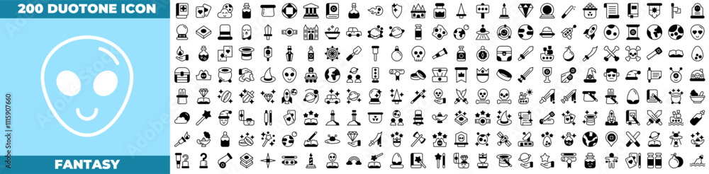 Fantasy Duotone Editable Icons set. Fantasy Duotone Editable Icons set.