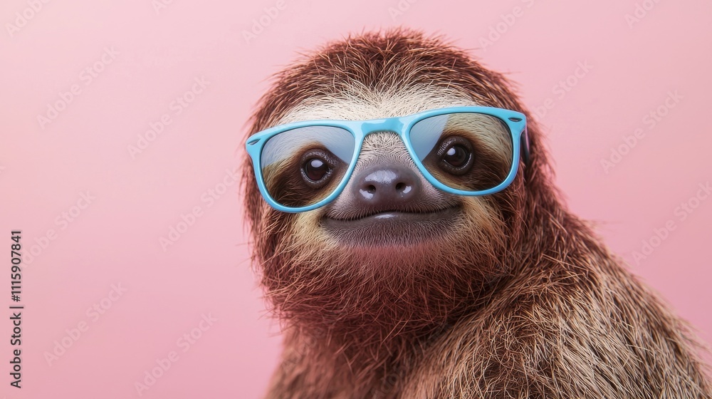 Fototapeta premium A creature with human-like features wearing glasses, designed as a fictional character for advertising and marketing.