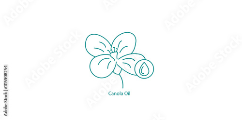 Canola Oil Heart-Healthy Cooking Vector Icon