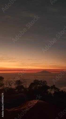 Sunrise at the mountain 