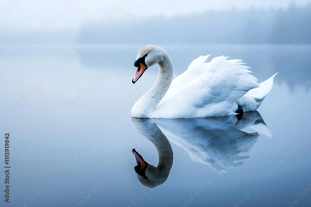 Fototapeta premium swan on the lake