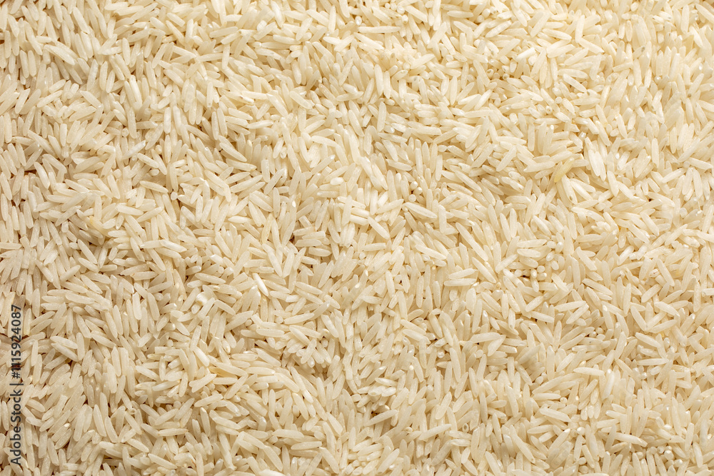 Close-up detail of basmati rice Close-up detail of basmati rice