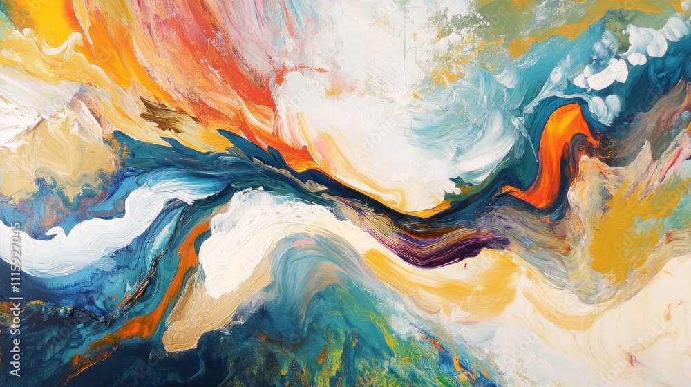 Fototapeta premium Abstract Canvas: A Symphony of Colors