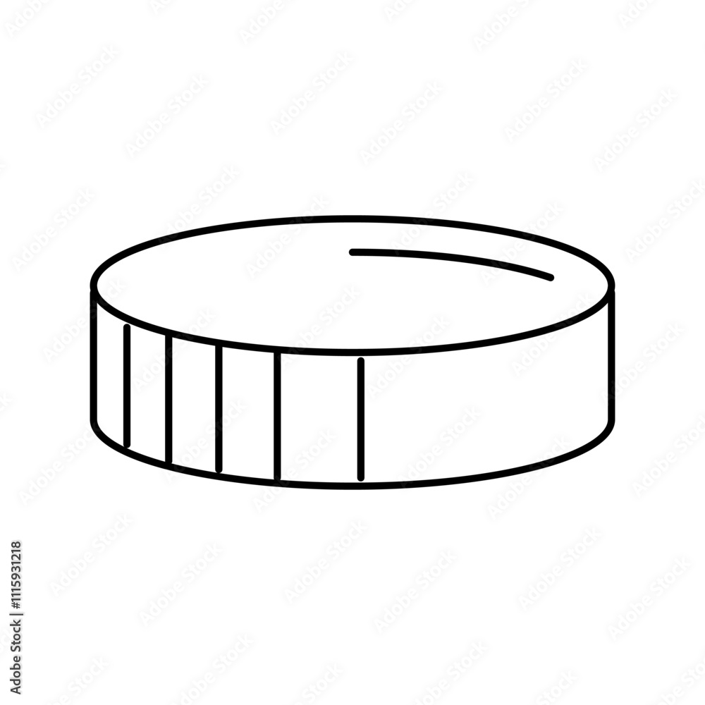 puck ice hockey sport game line icon vector. puck ice hockey sport game sign. isolated contour symbol black illustration puck ice hockey sport game line icon vector. puck ice hockey sport game sign. isolated contour symbol black illustration
