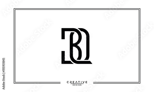 BQ, QB, B, Q, Abstract Letters Logo Monogram