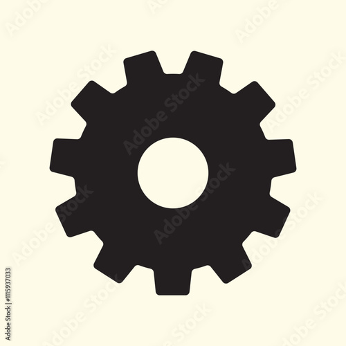 Gear icon. Gear Settings symbol, cogwheel. Functions symbol. Settings icon vector Illustration