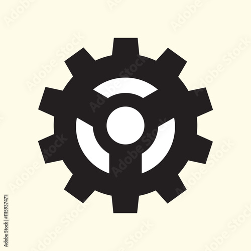 Gear icon. Gear Settings symbol, cogwheel. Functions symbol. Settings icon vector Illustration