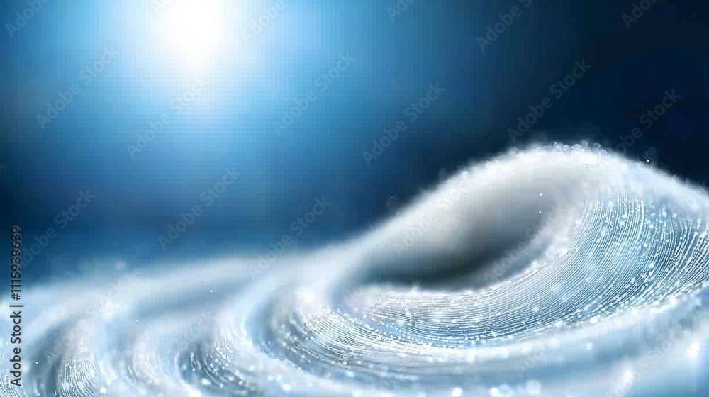 Fototapeta premium Futuristic Abstract Blue Swirl Background Energy Light Galaxy Technology Design