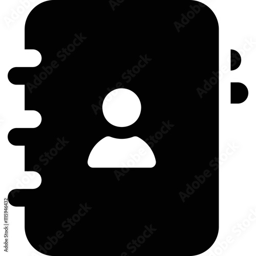 Simple vector icon contact book