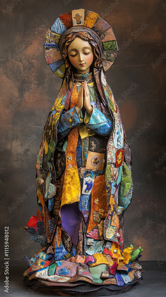 Fototapeta premium Feast of the Immaculate Conception Our Lady of the Miraculous Mary with baby Jesus