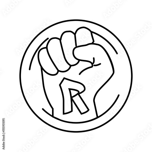 rebellion subculture style punk line icon vector. rebellion subculture style punk sign. isolated contour symbol black illustration