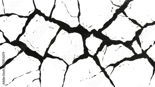 cracked concrete wall covered with gray cement texture as background, Vector grunge cracked texture style with cracked texture. Vector grunge cracked texture Transparent background.
