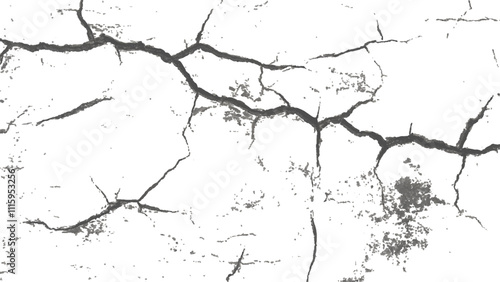 cracked concrete wall covered with gray cement texture as background, Vector grunge cracked texture style with cracked texture. Vector grunge cracked texture Transparent background.