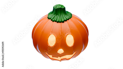 Pumpkin head illustration. 3d render. PNG with alpha in high resolution. Halloween ilustrations.