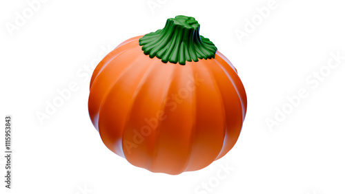 Pumpkin head illustration. 3d render. PNG with alpha in high resolution. Halloween ilustrations.