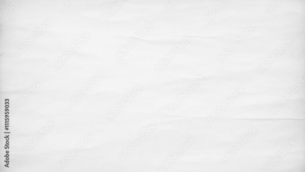 Obraz premium Clean white paper, wrinkled, abstract background. White crumpled paper texture background seamless pattern. White crumpled paper, recycle paper texture, copy space for text.